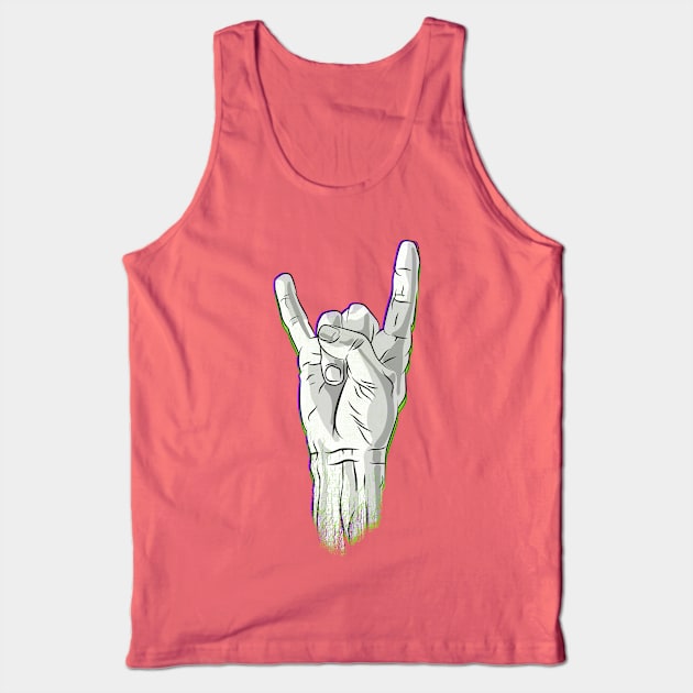 Evil Eye - Malochico Heavy Metal Horns Tank Top by Vector Deluxe